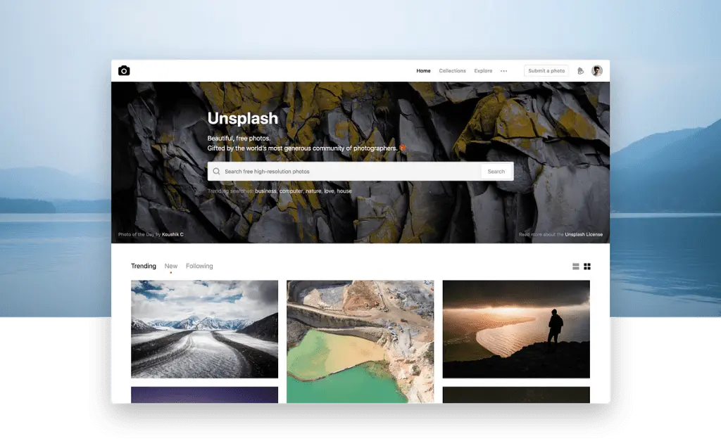 بهترین سایت های دانلود عکس- Unsplash