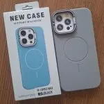 کاور گوشی آیفون 13 پرومکس سیلیکونی مگ سیف Case.Pro استندشو خاکستری