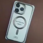 قاب آیفون 16 پرومکس مگ سیف دور متالیک-طلایی