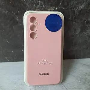 قاب گوشی سامسونگ A55 سیلیکونی-صورتی