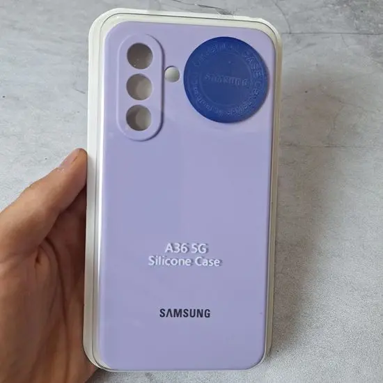 قاب گوشی سامسونگ A36 سیلیکونی -یاسی
