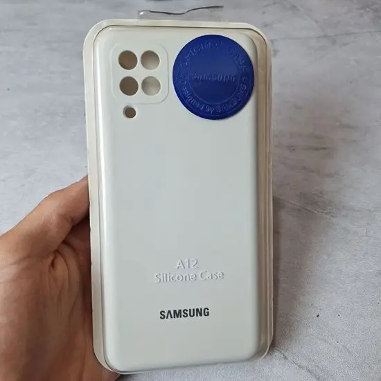 قاب گوشی سامسونگ A12 سیلیکونی-سفید