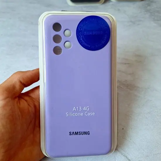 قاب گوشی سامسونگ A13 سیلیکونی-یاسی