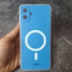 قاب گوشی سامسونگ A07 ژله ای -آبی روشن