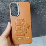 قاب گوشی سامسونگ A15 عروسکی چرمی ژله ای-قهوه ای