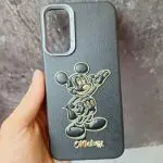 قاب گوشی سامسونگ A15 عروسکی چرمی ژله ای-مشکی