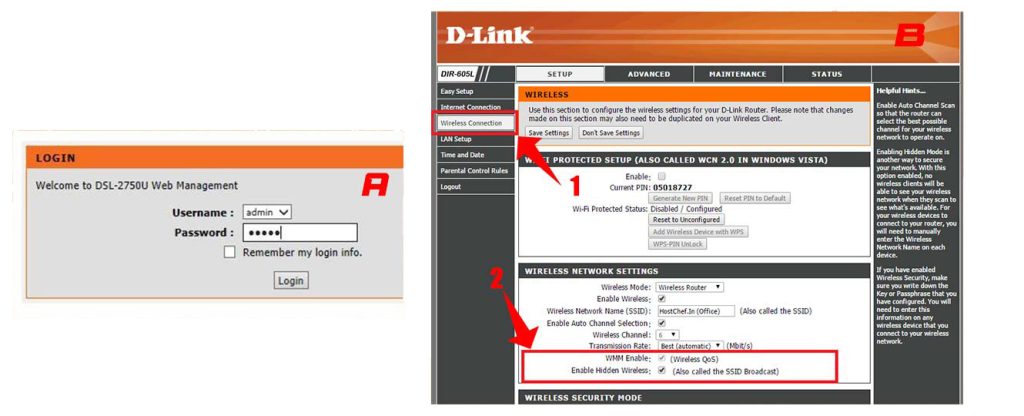 مخفی کردن وای فای مودم D Link