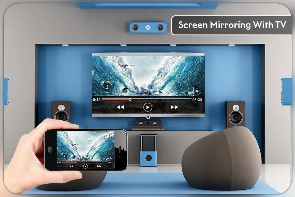 وصل کردن گوشی به تلویزیون با برنامه Screen Mirroring