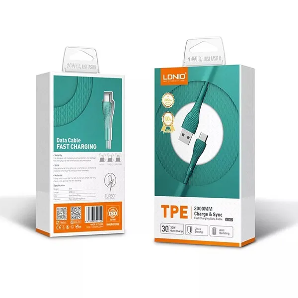 671-box کابل شارژ USB به micro-usb الدنیو مدل LS671 طول 1 متر - Image 1