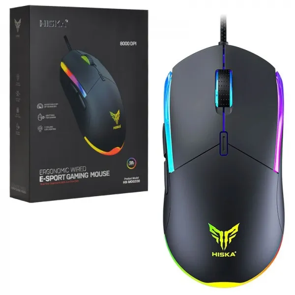 موس گیمینگ سیم دار هیسکا (HISKA) مدل HX-MOG330