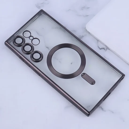 S24U.1 قاب ژله ای مگ سیف سامسونگ S24 ULTRA محافظ لنزدار-مشکی