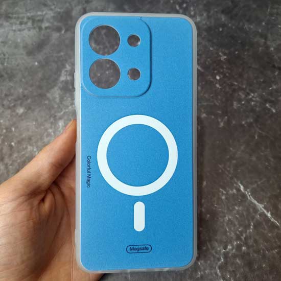 قاب گوشی شیائومی ردمی 15Cطرح مگ سیف-آبی